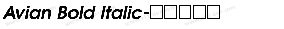 Avian Bold Italic字体转换